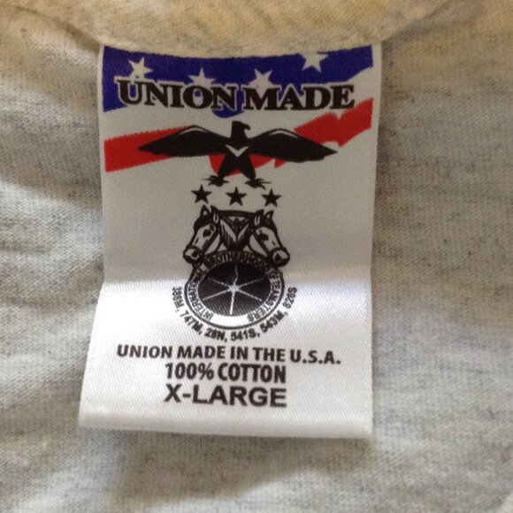 VTG Union Made Teamsters Int'l Brotherhood tee, XL, USA proud, Graphic, Pocketed - Picture 5 of 6